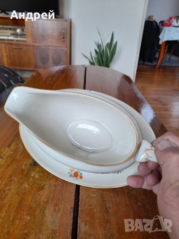 Стара порцеланова сосиера #4, снимка 7 - Антикварни и старинни предмети - 40451234