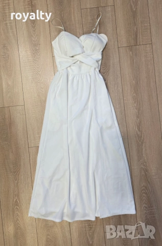 Бяла Дамска Нова Рокля 