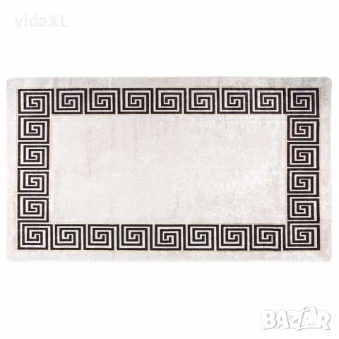 vidaXL Килим, миещ се, 190x300 см, светлобежов