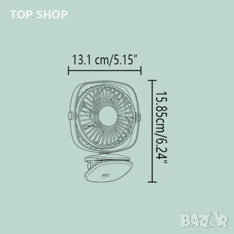 LE XIE LLD-09 ПОРТАТИВЕН АКУМУЛАТОРЕН ВЕНТИЛАТОР,360 ъгъл ,три скорости, снимка 5 - Друга електроника - 48788781