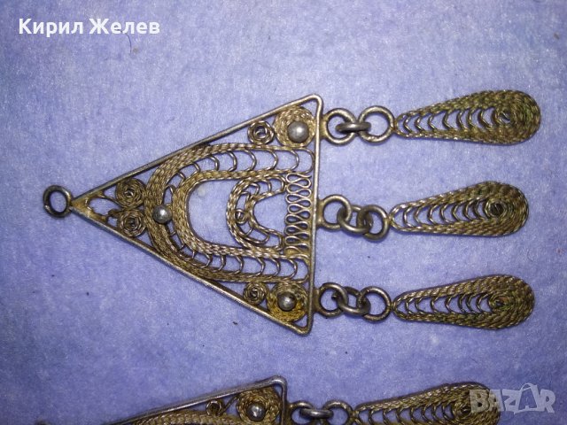 ПРЕКРАСНИ СТАРИННИ ВЪЗРОЖДЕНСКИ ОБЕЦИ ФИЛИГРАННО СРЕБРО ВИСОКА ПРОБА МАЙСТОРСКА РЪЧНА РАБОТА 40597, снимка 15 - Антикварни и старинни предмети - 42601260