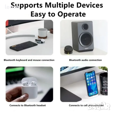 USB Bluetooth 5.3 адаптер. За компютър, лаптоп, снимка 14 - Мрежови адаптери - 51437091