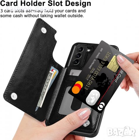 Нов флип кожен калъф / кейс за телефон Samsung S21 FE Защита Самсунг , снимка 4 - Калъфи, кейсове - 36025790