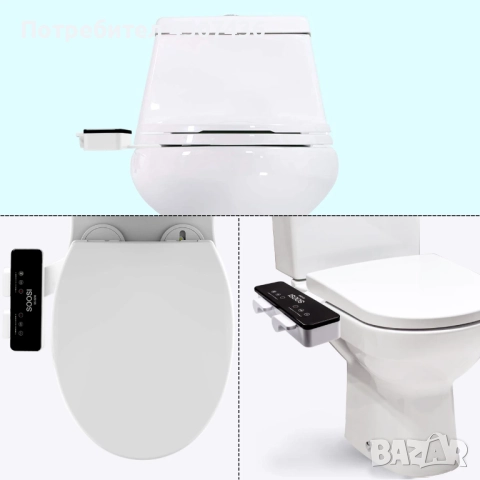 Приставка за тоалетна чиния биде, ултра тънка, неелектрическа,хоризонтален монтаж, лична хигиена, снимка 2 - Други - 52813351