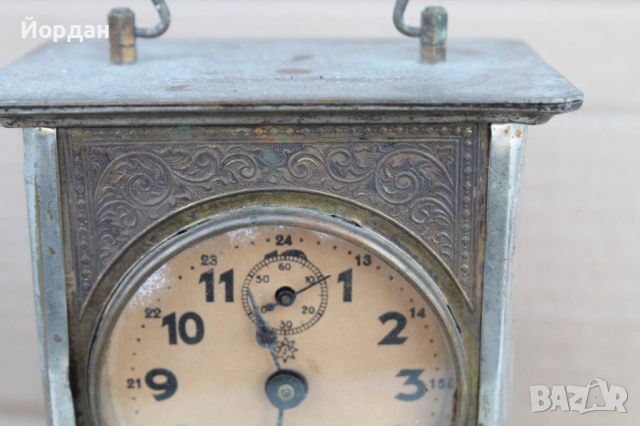 Настолен Немски часовник ''Junghans'' с латерна, снимка 2 - Антикварни и старинни предмети - 52335291