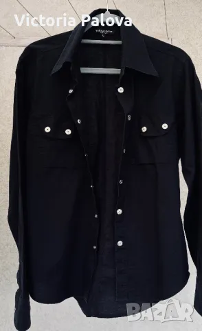 Модерна черна риза TERRANOVA FASHION , снимка 2 - Ризи - 48523103