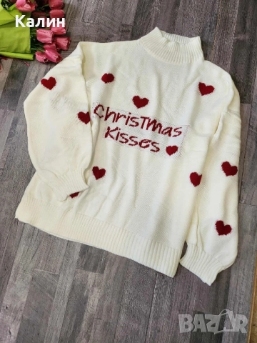 Дамски Коледни блузи - два цвята - 35 лв., снимка 3 - Блузи с дълъг ръкав и пуловери - 52532912