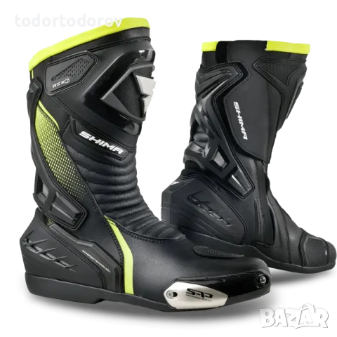 Топ Цена Мото ботуши SHIMA RS-6 FLUO,всички протектори,кожа,вентилация, снимка 1