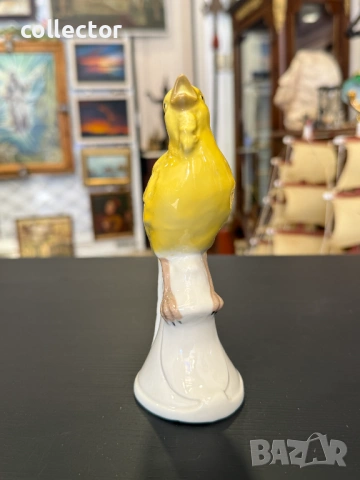 Немска порцеланова фигура на канарче. №7905, снимка 5 - Колекции - 53663743