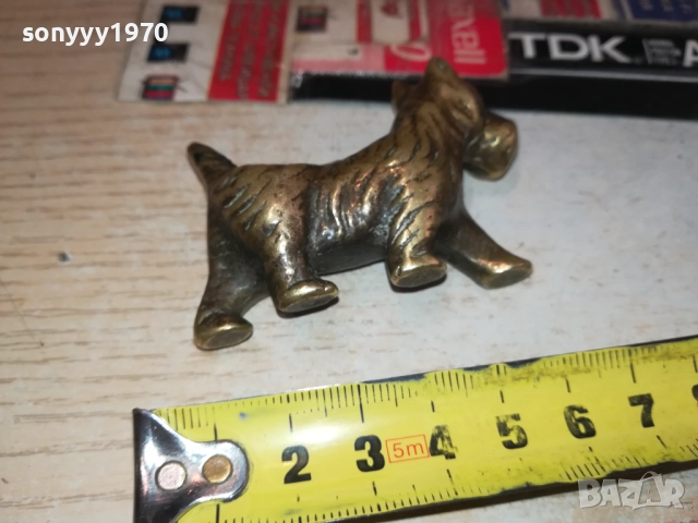 ЗАЯВЕНО-Шотландски териер-КУЧЕ МЕД МЕСИНГ-ВНОС ФРАНЦИЯ 0609251636, снимка 4 - Антикварни и старинни предмети - 51626370