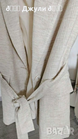 Ленено сако/ блейзър на Zara, снимка 8 - Сака - 53102533