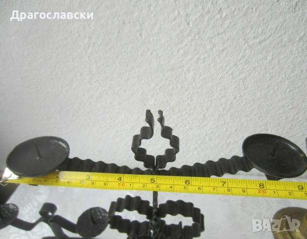 Различни свещници: свещник за 3 свещи с елени, човек, елха, елен, за стена, снимка 3 - Други - 28875988