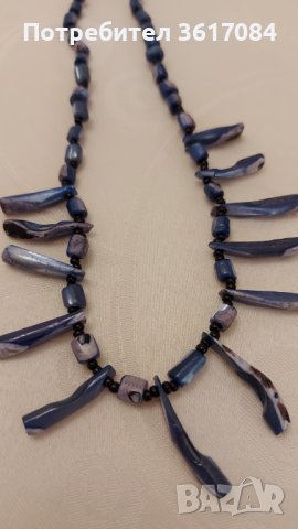 Колие от естествен седеф - цветен, снимка 4 - Колиета, медальони, синджири - 39379304