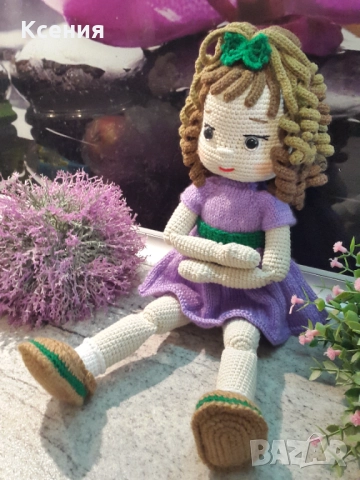 Плетена играчка Кукла ДАША, Ръчно изработена, Перфектен подарък, снимка 7 - Плюшени играчки - 52510348
