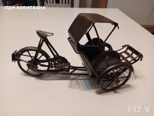 Автентична метална миниатюра на рикша, снимка 3 - Колекции - 41579326