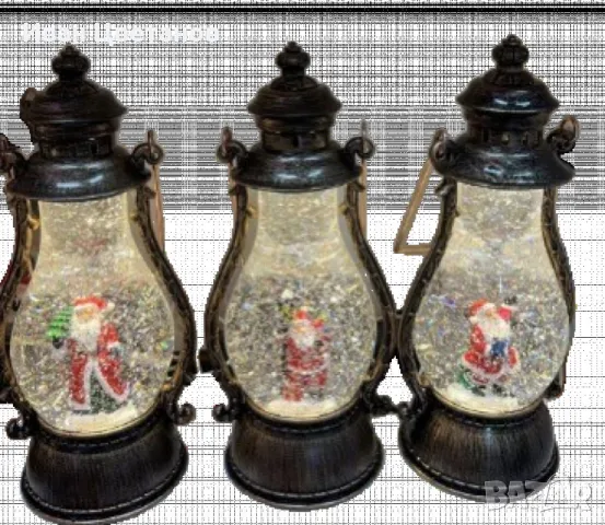 Коледен фенер с Дядо Коледа в три варианта