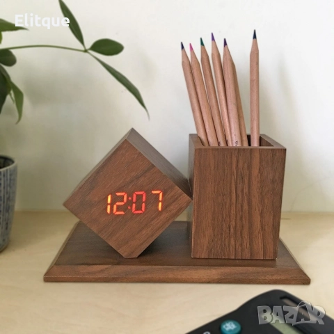 Органайзер и LED часовник с няколко показателя 2 в 1, снимка 4 - Други стоки за дома - 52862612