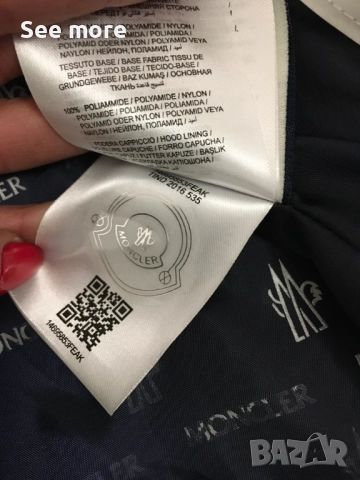  MONCLER  мъжки елек тъмно син цвят размер 5/XL, снимка 11 - Якета - 52349539