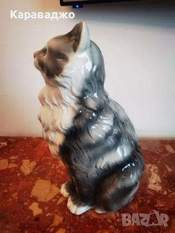 Порцеланова Котка Capodimonte, снимка 4 - Статуетки - 48339539