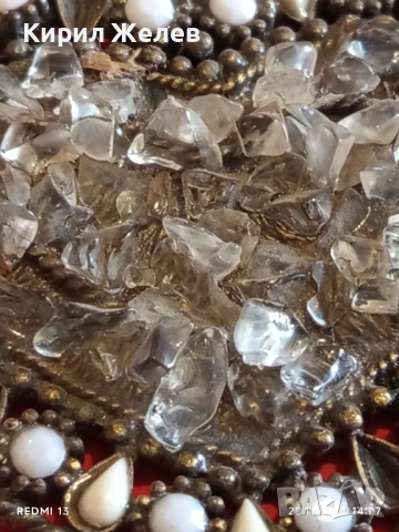 БИЖУ в ФОРМАТА на СЪРЦЕ с ИНКРУСТИРАНИ КРИСТАЛИ и ПЕРЛИ ОРНАМЕНТИРАНО 49884, снимка 3 - Колиета, медальони, синджири - 52502591