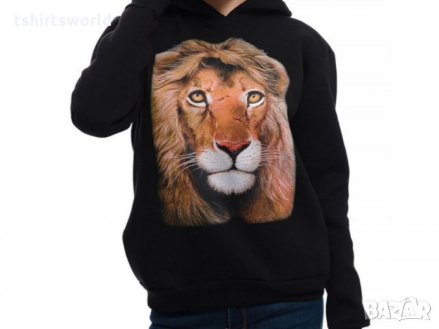 Нов дамски суичър с трансферен печат Лъв, животни, снимка 4 - Суичъри - 27505468