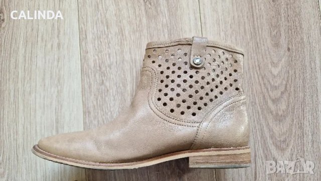 GEOX бежови боти от естествена кожа , снимка 2 - Дамски боти - 47752033