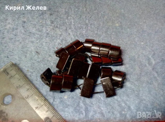 СТАРА ВИНТИДЖ АРТ СТИЛ ГРИВНА от ПОЛИРАН ХЕМАТИТ 16888, снимка 6 - Гривни - 47316605