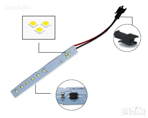 LED ленти за вежда на фарове BMW E60, снимка 6 - Аксесоари и консумативи - 53135965