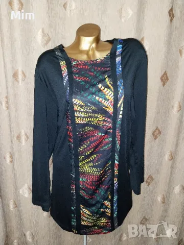 m. Collection 52/54 Черна туника за едра дама , снимка 2 - Туники - 48135470