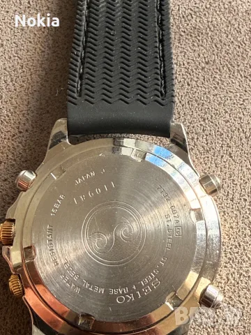 Продавам: Винтидж Хронограф Seiko Sports 150 Quartz (Калибър 7T32), снимка 5 - Мъжки - 56007576