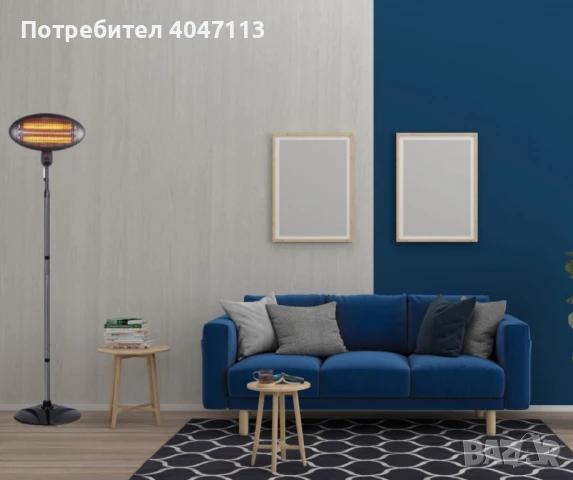 Кварцова печка, стояща 2000W, снимка 5 - Отоплителни печки - 51387837