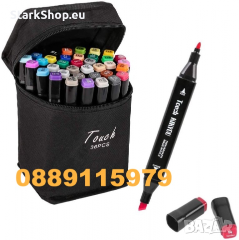 ТОП 36бр/48/60 Комплект маркери Touch маркер флумастери за рисуване, снимка 2 - Ученически пособия, канцеларски материали - 36150886