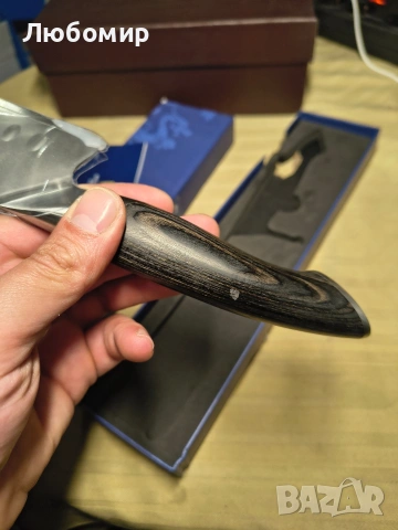 Нож HOSHANHO Nakiri 7 инча, японски готварски нож от високовъглеродна неръждаема стомана, , снимка 5 - Други - 53863852