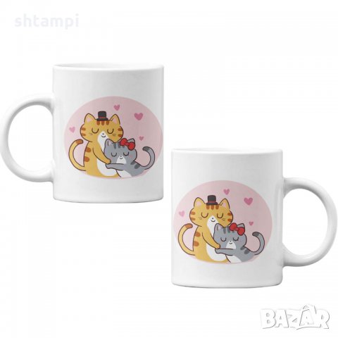 Комплект чаши за влюбени Cats Love 1