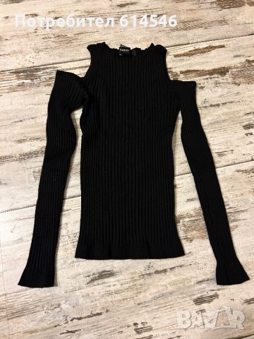 Черен пуловер Forever21, снимка 3 - Блузи с дълъг ръкав и пуловери - 39734586