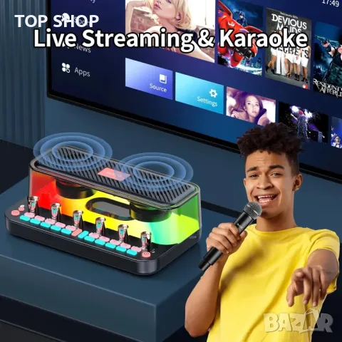 Комплект безжични микрофони с двуканална система за управление BeTIM c18 Bluetooth, снимка 10 - Микрофони - 48636582