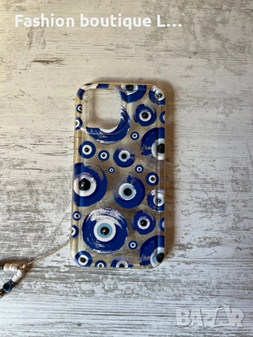 Кейс / калъф за айфон 13 про макс прозрачен модел със сини очи против уроки с връзка за китката 👁️ , снимка 3 - Калъфи, кейсове - 52088725