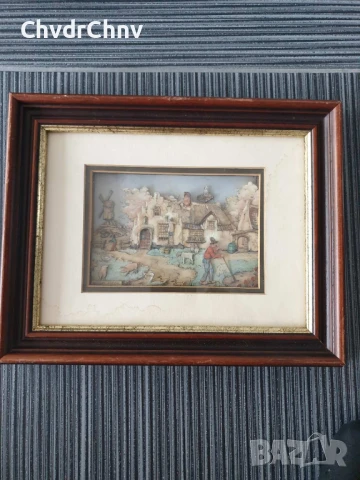 Anton Pieck 3D картина/2бр детски релефни картини/дървена рамка 30x24см, снимка 2 - Картини - 51054994
