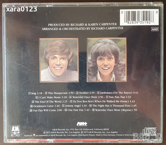 Carpenters – Now & Then, снимка 2 - CD дискове - 47593636