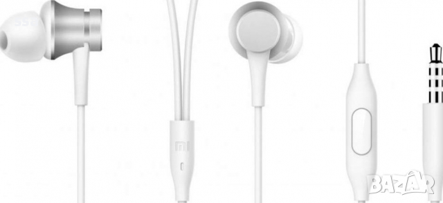 Слушалки с микрофон Xiaomi Mi In-Ear Headphones Basic сребристи, снимка 3 - Слушалки, hands-free - 36222928