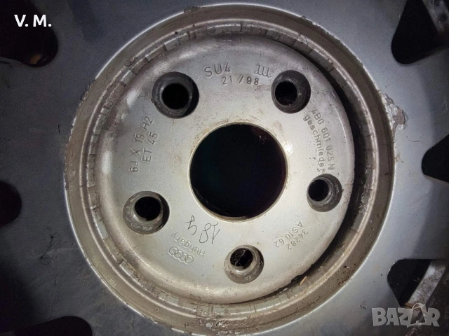 6JX15H2 ET45 алуминиеви джанти с Michelin и Dunlop гуми, снимка 10 - Гуми и джанти - 53399793