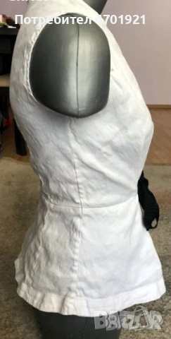 Бял дамски топ, снимка 5 - Корсети, бюстиета, топове - 53216265