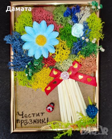 Картини букети/Дървото на живота/моливник и други със скандинавски мъх, снимка 5 - Картини - 39997323