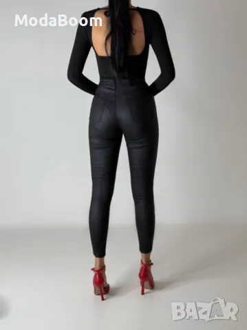 Дамски промазан панталон, снимка 5 - Панталони - 48704357