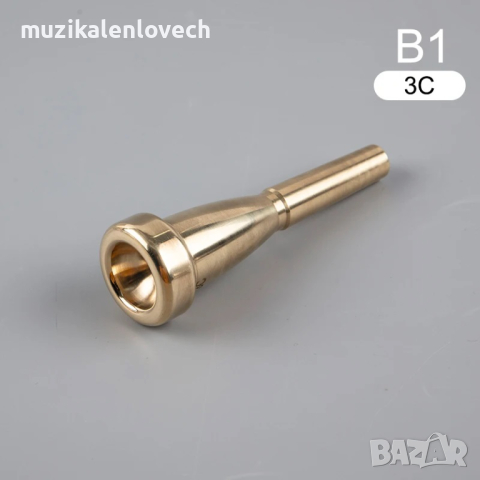 Професионален мундщук за Б Тромпет Злато 3C/5C/7C Brass Trumpet Mouthpiece Small Mouth for Bach , снимка 4 - Духови инструменти - 30986094