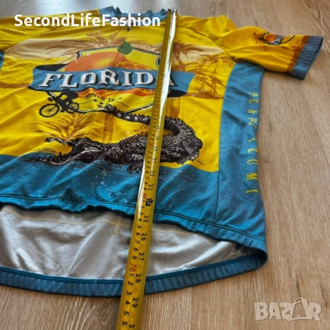 Велосипедна фланелка Pearl iZUMi Florida, серия Gator Select тениска L с 3 джоба, снимка 4 - Спортна екипировка - 52283099