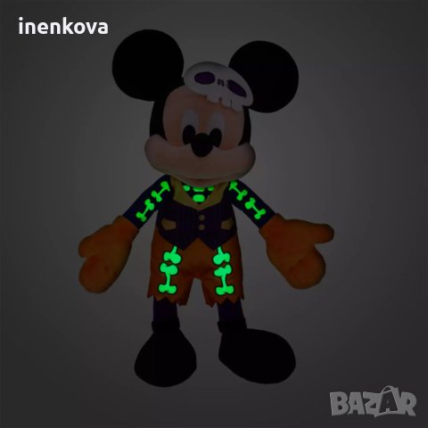 Плюшена Играчка Мики Маус Хелоуин Светещ в тъмното - Mickey Mouse Halloween 2023 - 38 см. #45, снимка 4 - Плюшени играчки - 42741572
