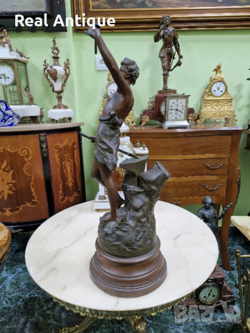 Прекрасна антикварна колекционерска френска фигура статуетка , снимка 5 - Антикварни и старинни предмети - 44693518