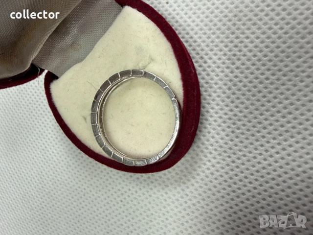 Сребърен пръстен / халка с кристали. №7767, снимка 5 - Пръстени - 52832671