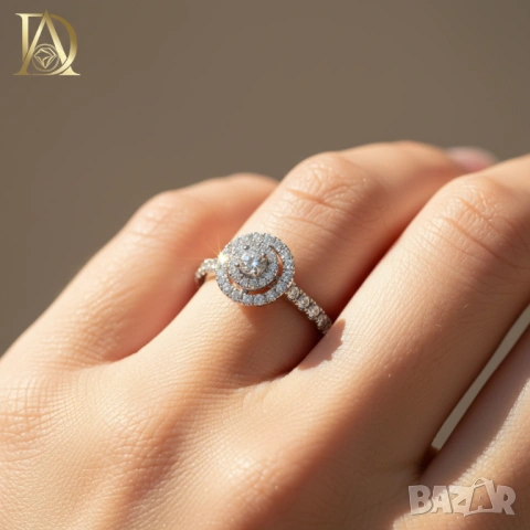 Нов Златен Пръстен с 0.78кт Естествени Диаманти, снимка 2 - Пръстени - 42864057